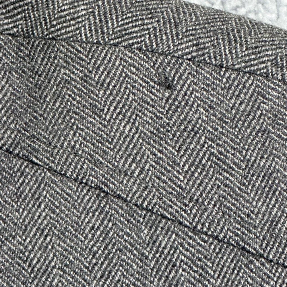 Ibiza Pagano Men’s 100% Gray Wool‎ Blazer Black Armpatch Size 46 R With Flaws